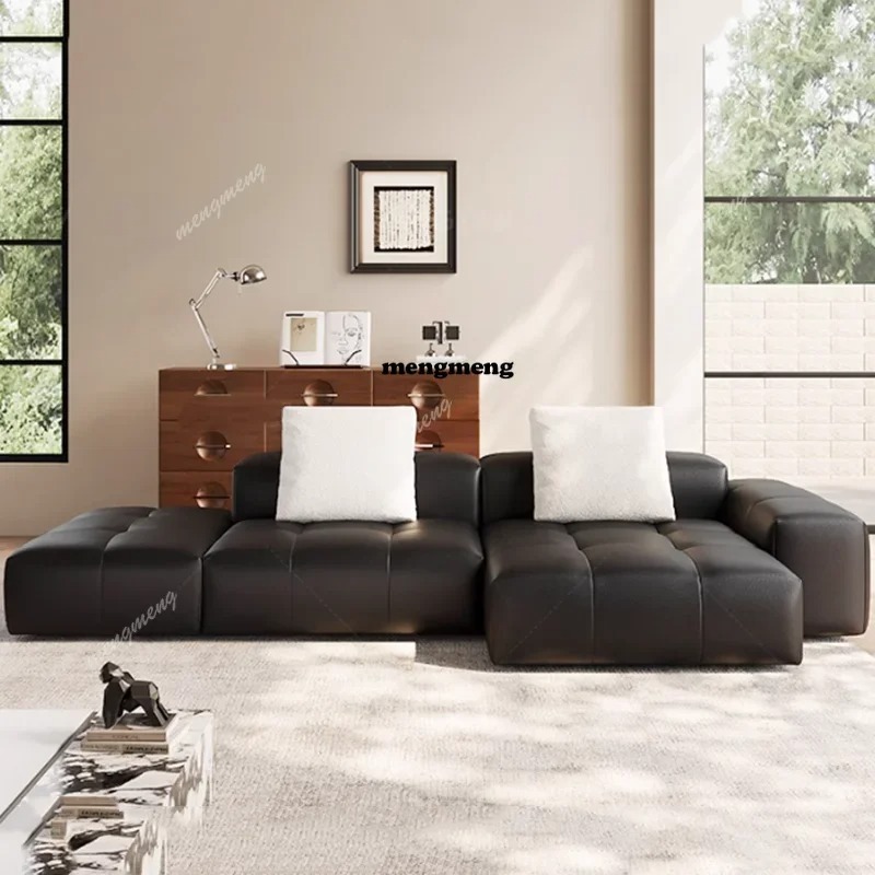 Home Cinema Luxury - Nordic Leather Compressed Sofa Minimalist Luxury