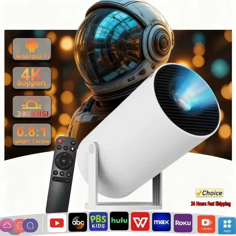 Home Cinema Compact - New Mini HY300 Projector 4K Android