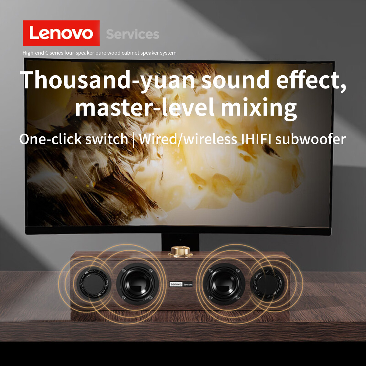 Home Cinema Subwoofer - Lenovo C02 Portable Multimedia Speaker Dual-Mode