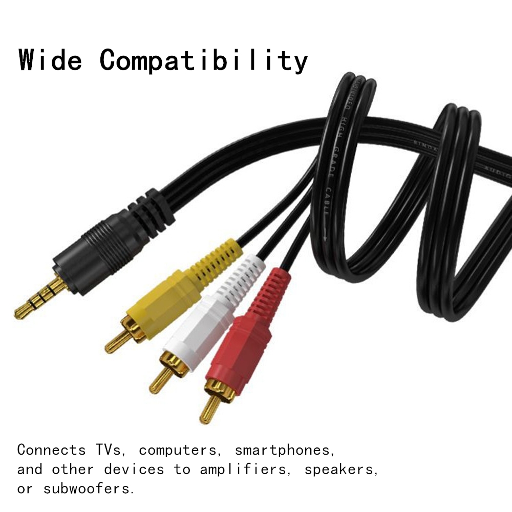 Home Cinema Idea - 3.5mm to 3 RCA Audio Video