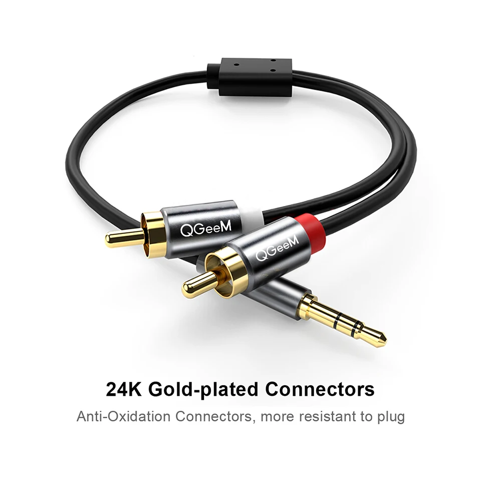 QGeeM RCA Cable 2RCA to 3.5 Au - Home Cinema Idea review and price