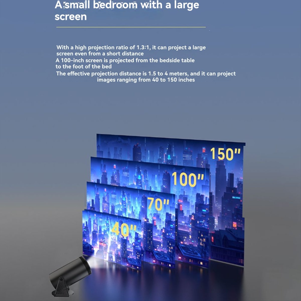 1080P Projector for Android12  - Home Cinema Quad review and price