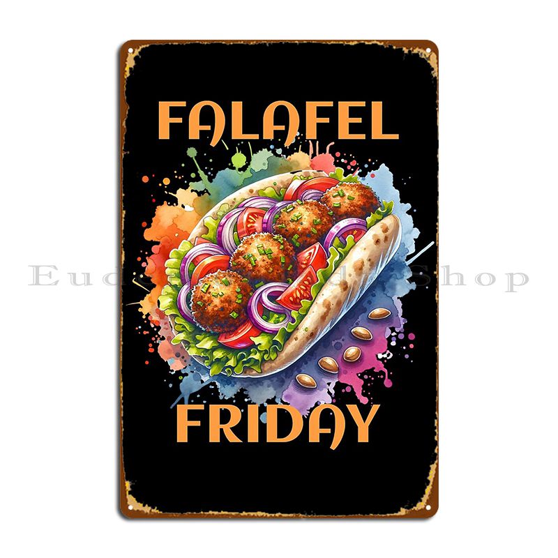 Watercolor Falafel Friday Holi - Home Cinema Wall Design review and price