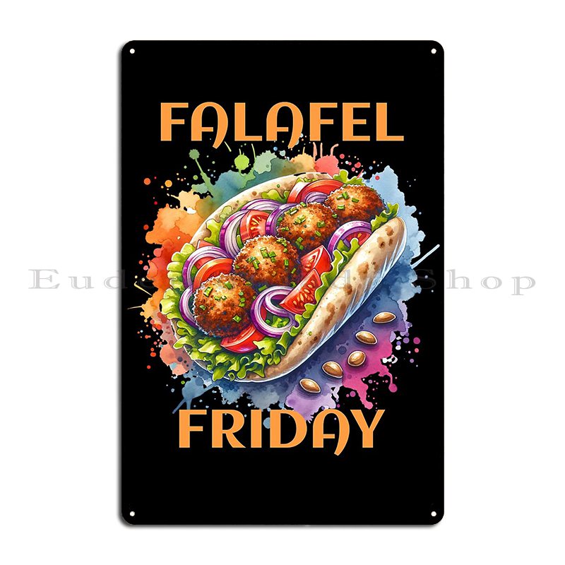 Watercolor Falafel Friday Holi - Home Cinema Wall Design review and price