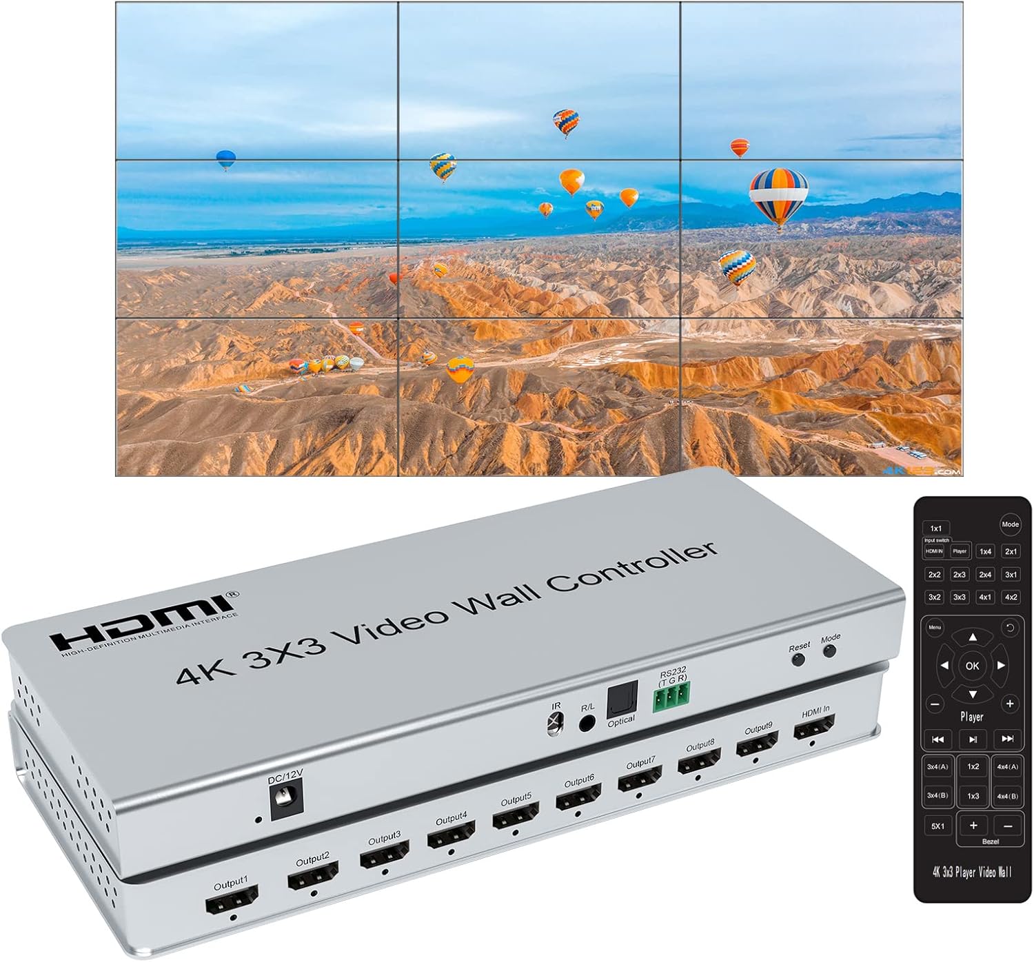 4K 3x3 HDMI Video Wall Control - Home Cinema Projector Screen review and price