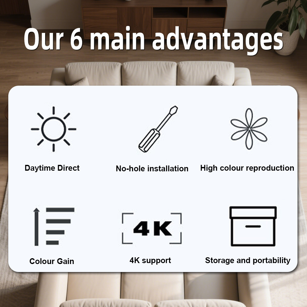 Universal Projector Screen 80/ - Home Cinema Projector Screen review and price