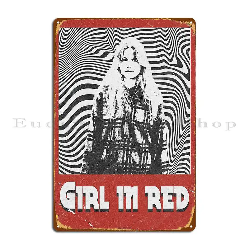 Girl In Red Retro Metal Plaque - Home Cinema Wall Design review and price