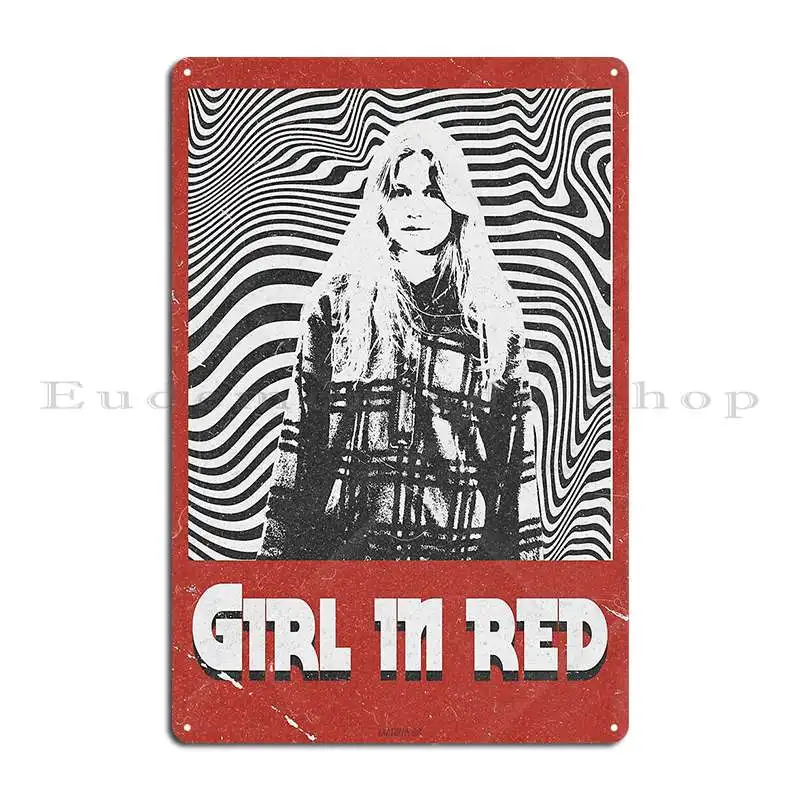 Girl In Red Retro Metal Plaque - Home Cinema Wall Design review and price