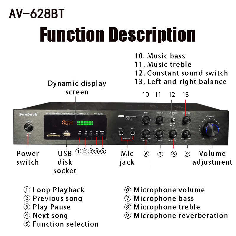 110/220V 2000W Bluetooth Power - Home Cinema Subwoofer review and price