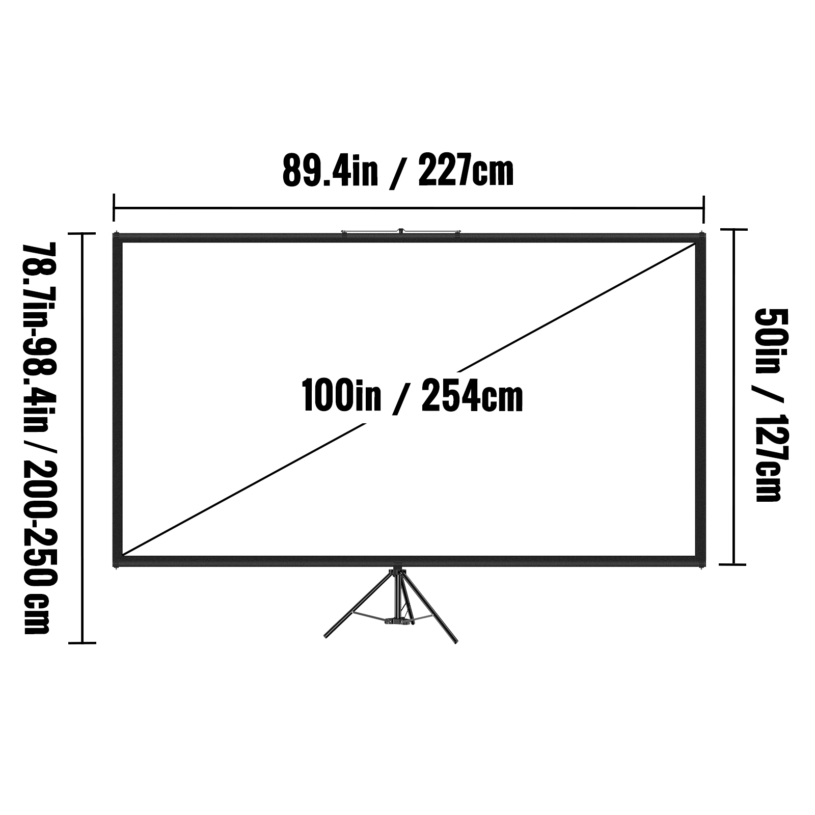 100 Inch Tripod Projector Scre - Home Cinema Projector Screen review and price