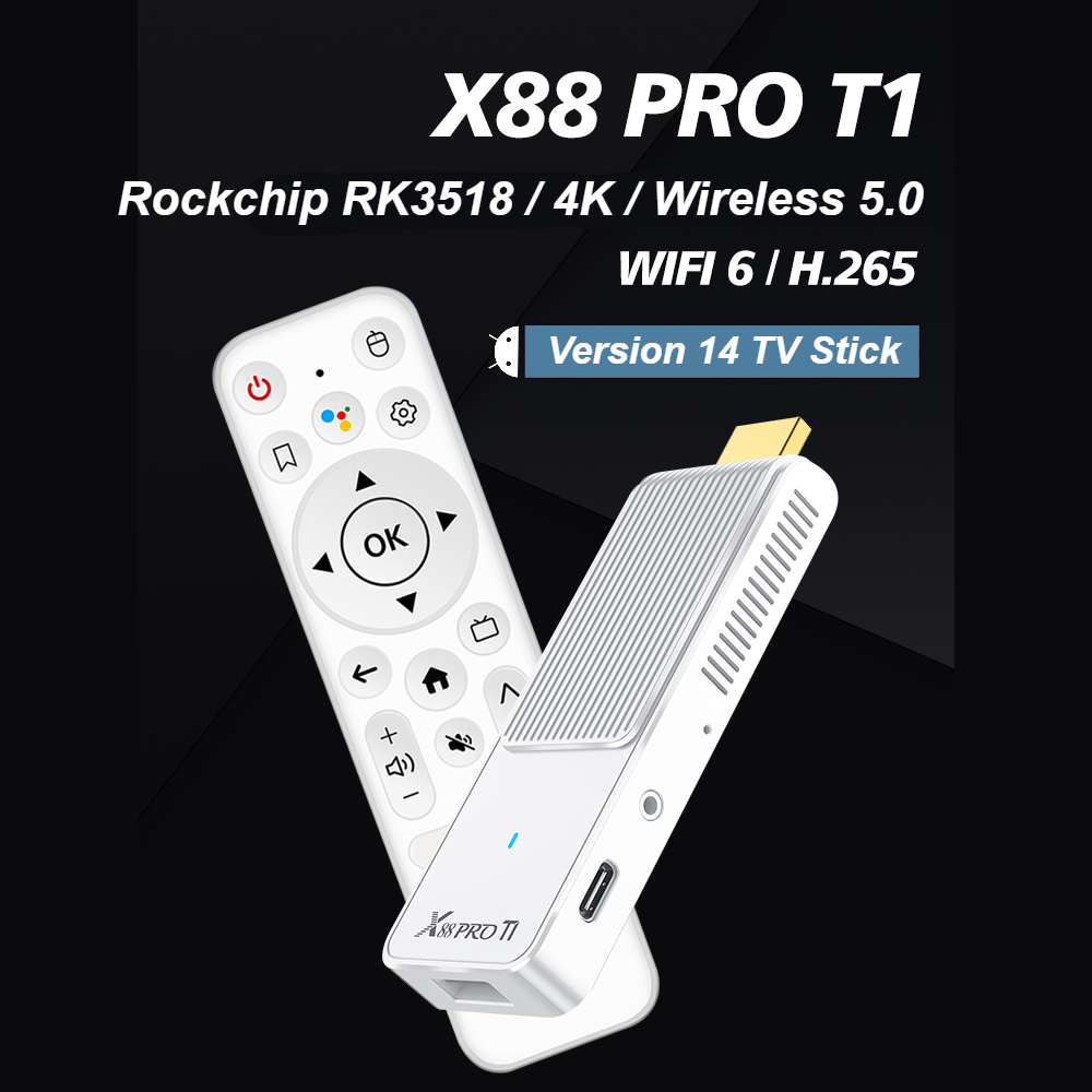 X88 T1 TV Stick Android14 Rock - Home Cinema Quad review and price