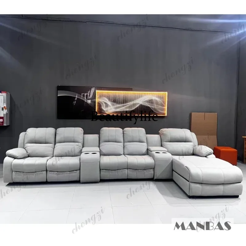 01A Leather Manual Electric Re - Home Cinema Couch review and price
