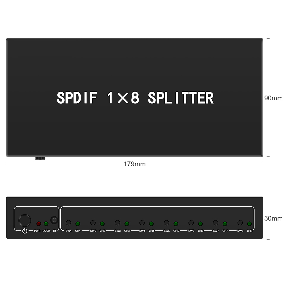 Optical Audio Splitter,1 in 8  - Home Cinema Idea review and price