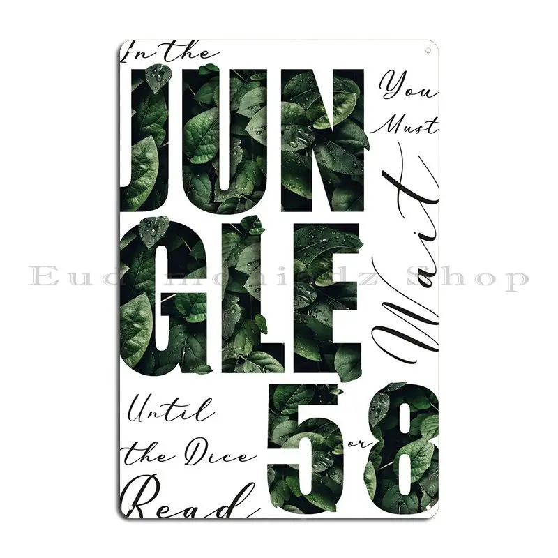 Jungle Of Jumanji Metal Sign W - Home Cinema Wall Design review and price