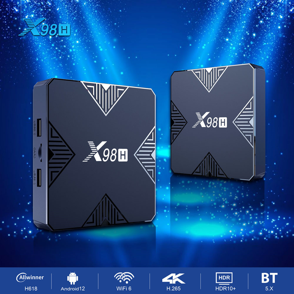 X98H TV Box Android12 Allwinne - Home Cinema Quad review and price