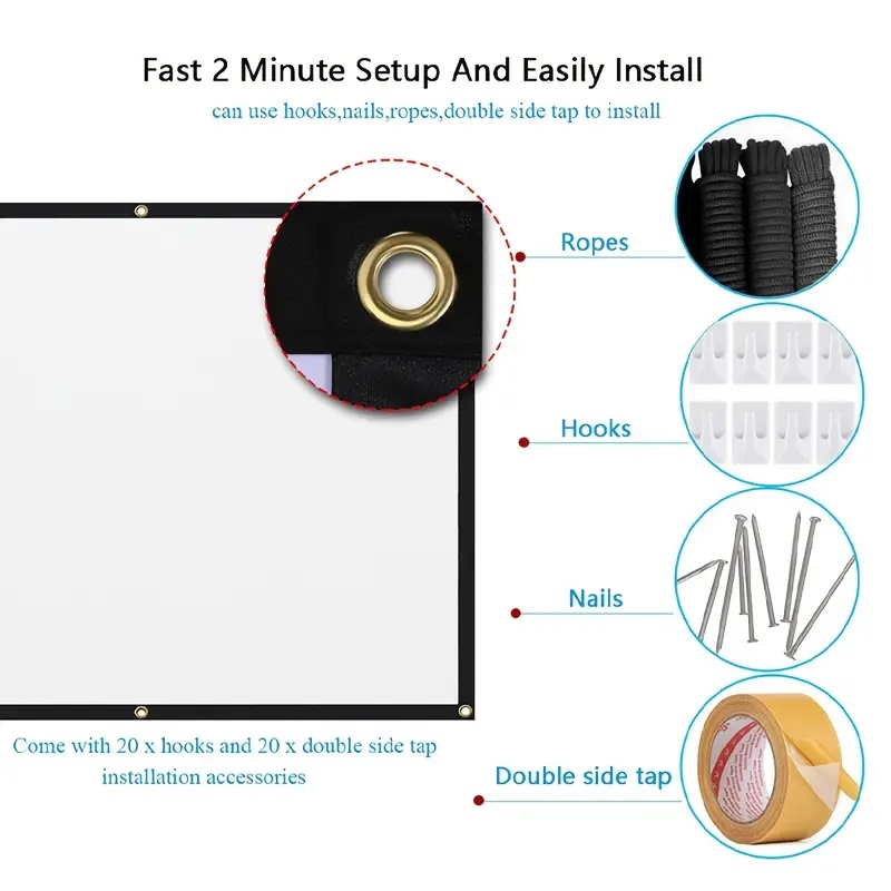 Projector Screen 16:9 Indoor/O - Home Cinema Projector Screen review and price