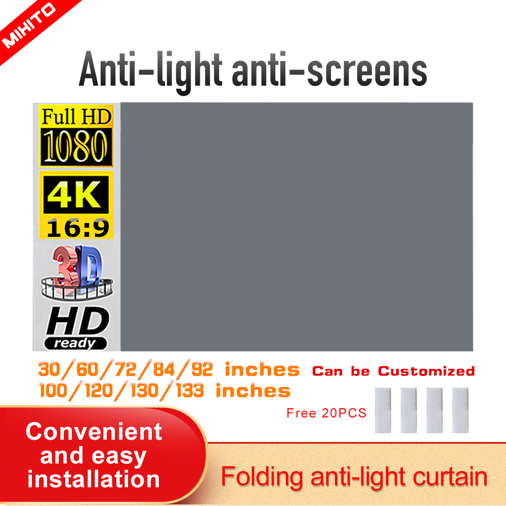 MIXITO Projector Screen Simple - Home Cinema Projector Screen review and price